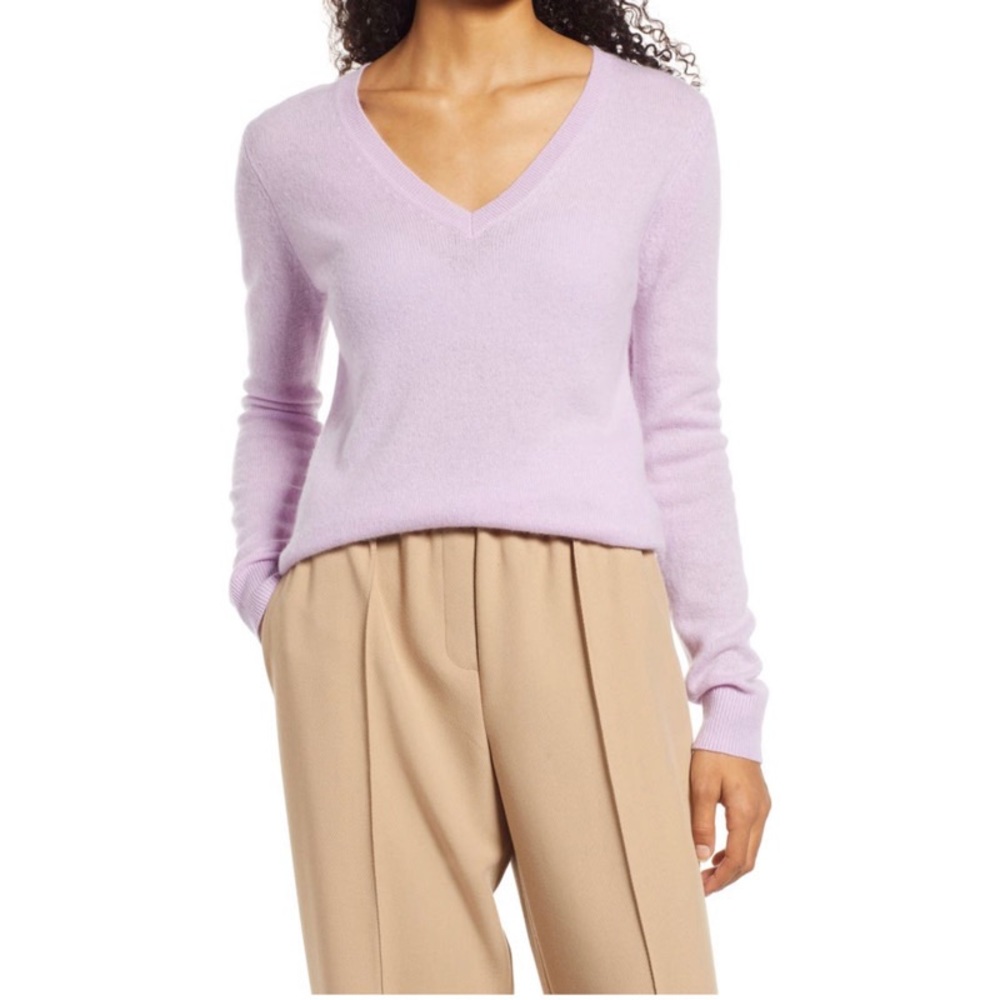 CASHMERE ESSENTIAL V-NECK SWEATER SZ XL NORDSTROM